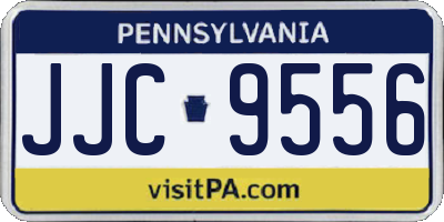 PA license plate JJC9556