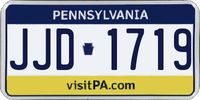 PA license plate JJD1719