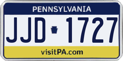 PA license plate JJD1727