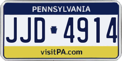 PA license plate JJD4914