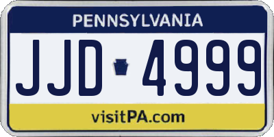 PA license plate JJD4999