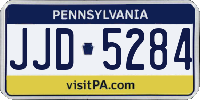 PA license plate JJD5284