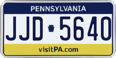 PA license plate JJD5640