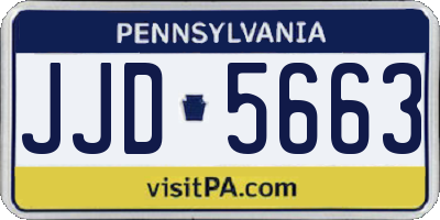 PA license plate JJD5663