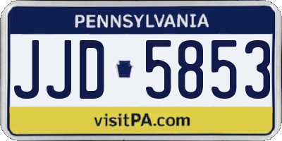 PA license plate JJD5853