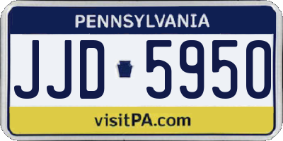 PA license plate JJD5950