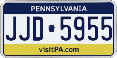 PA license plate JJD5955