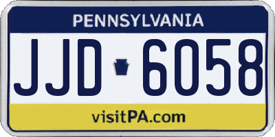 PA license plate JJD6058