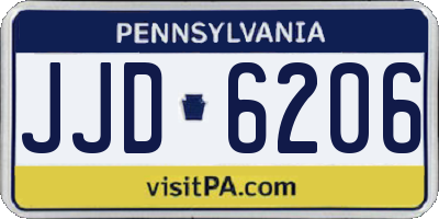 PA license plate JJD6206