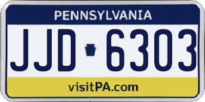 PA license plate JJD6303