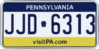 PA license plate JJD6313