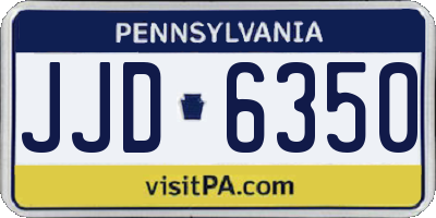 PA license plate JJD6350