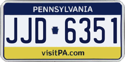 PA license plate JJD6351