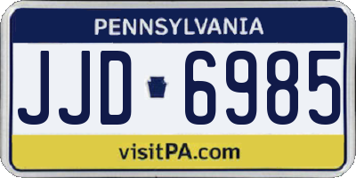 PA license plate JJD6985
