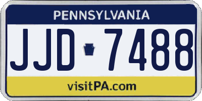 PA license plate JJD7488