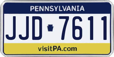 PA license plate JJD7611