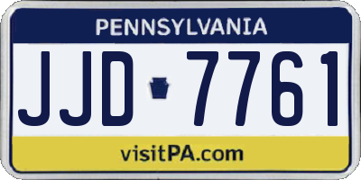 PA license plate JJD7761