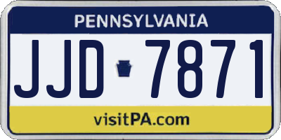 PA license plate JJD7871