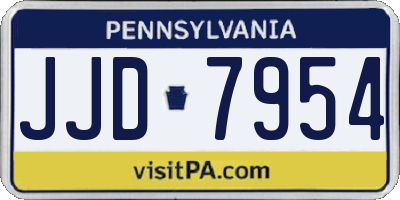 PA license plate JJD7954
