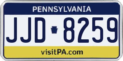 PA license plate JJD8259