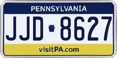 PA license plate JJD8627