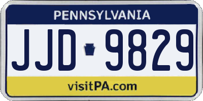 PA license plate JJD9829