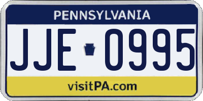 PA license plate JJE0995