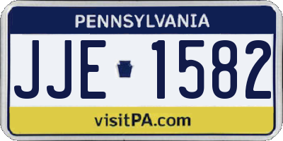 PA license plate JJE1582