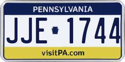 PA license plate JJE1744