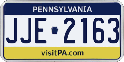 PA license plate JJE2163