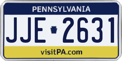 PA license plate JJE2631