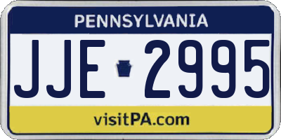 PA license plate JJE2995