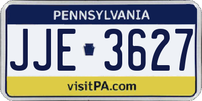 PA license plate JJE3627