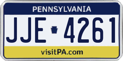 PA license plate JJE4261