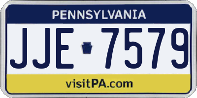PA license plate JJE7579