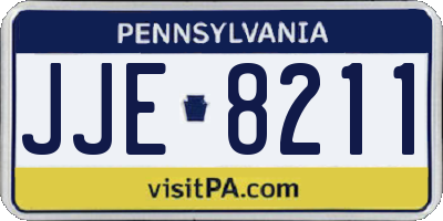 PA license plate JJE8211
