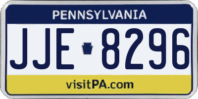 PA license plate JJE8296