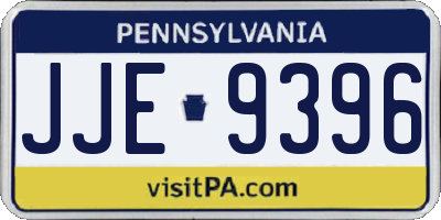 PA license plate JJE9396