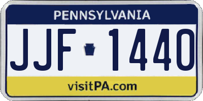 PA license plate JJF1440