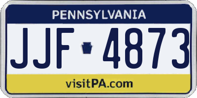 PA license plate JJF4873