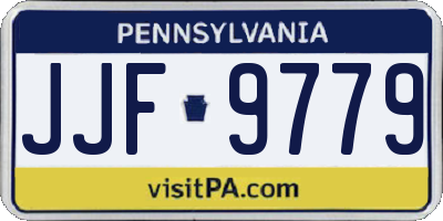 PA license plate JJF9779