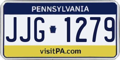 PA license plate JJG1279