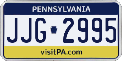 PA license plate JJG2995