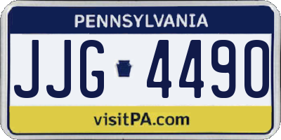 PA license plate JJG4490