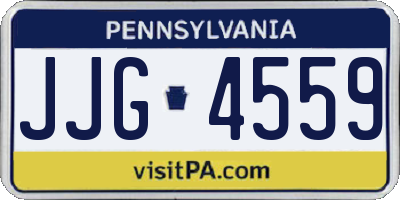 PA license plate JJG4559