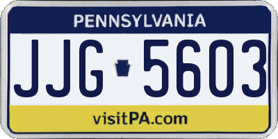 PA license plate JJG5603