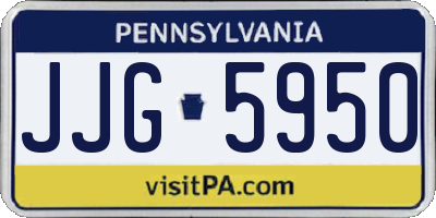 PA license plate JJG5950