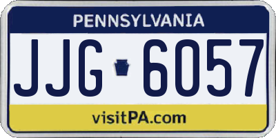 PA license plate JJG6057