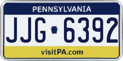 PA license plate JJG6392