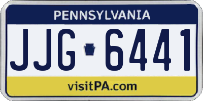 PA license plate JJG6441